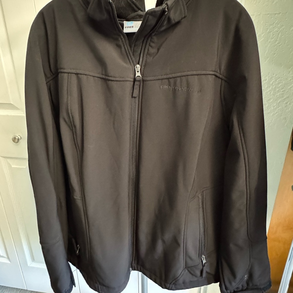 Free Country Black Performance Jacket with Standing Collar